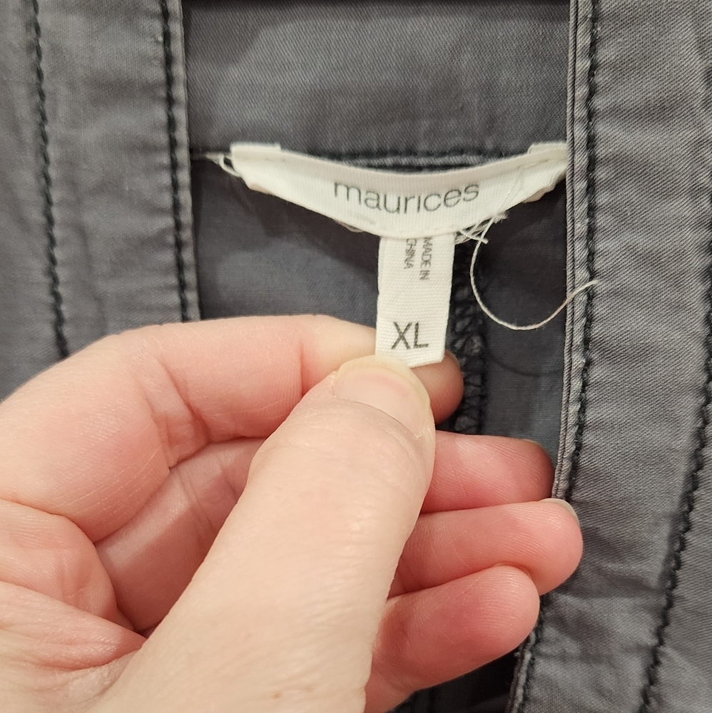 Maurices Charcoal Grey/Blue Jacket XL